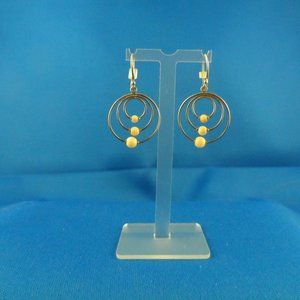 Sterling Silver Earrings with White Coral Bead